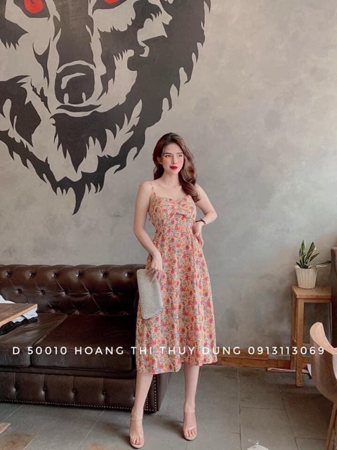 VÁY 2 DÂY HOA NHÍ DÚM NGỰC SIÊU HOT ( HÌNH THẬT) DK38 | BigBuy360 - bigbuy360.vn