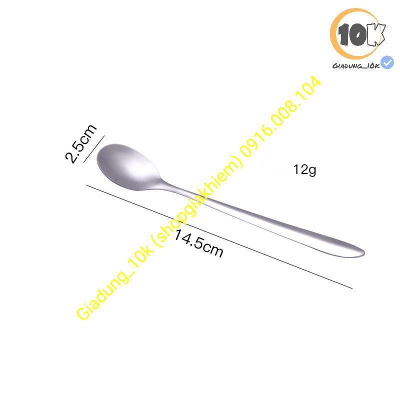 Thìa Trà, Cà Phê Chất Liệu Thép Không Gỉ (16*2.5cm) &amp; (14*2.5cm) (cb)