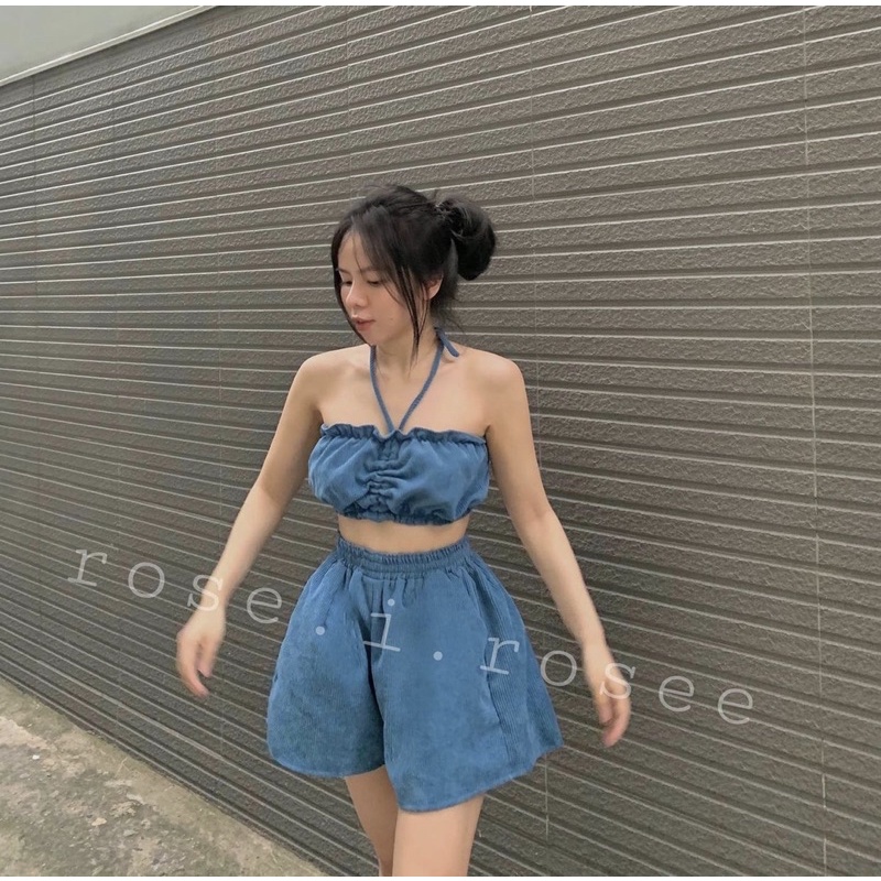 Set Áo quần xanh ngắn