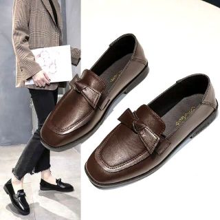 [A49]Giày Lười Da Nữ Đính Nơ Cực Xinh