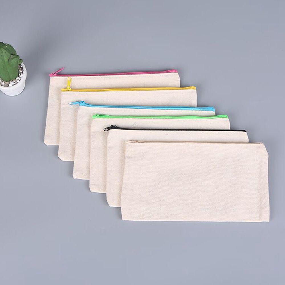 AUGUSTINA Túi Đựng Bút Màu Trơn Có Khóa Kéo DIY