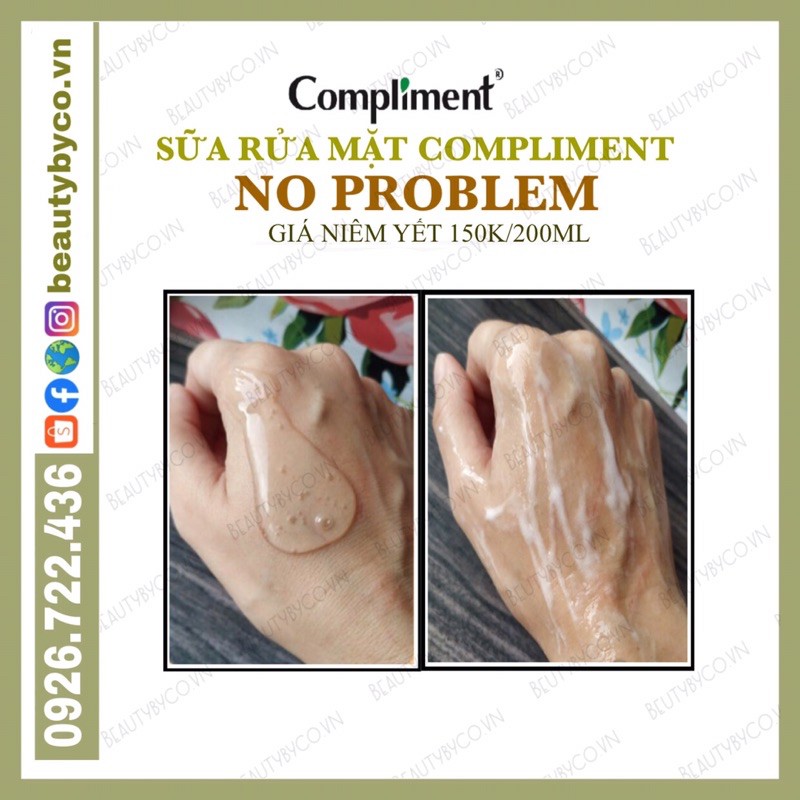 Gel rửa mặt Compliment No Problem giảm viêm, mụn | BigBuy360 - bigbuy360.vn