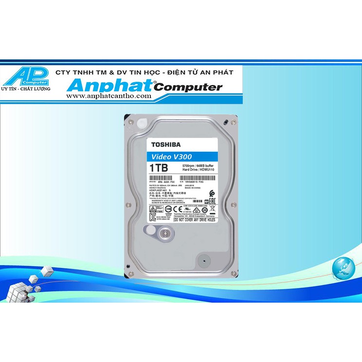 Ổ cứng HDD Chuyên Camera Toshiba 1TB VideoStream V300 series SATA III - Hàng Chính Hãng - Bảo hành 36 tháng | BigBuy360 - bigbuy360.vn