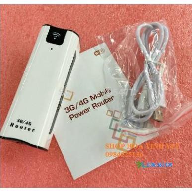 Bộ phát wifi từ sim 3G, 4G kiêm pin sạc dự phòng 2200 mAh ROUTER Dùng Siêu Lâu