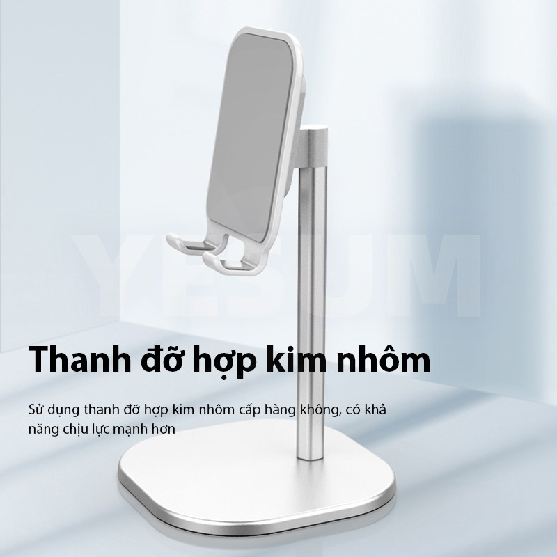 Máy tính để bàn đa năng Hợp kim nhôm Chân đế điện thoại di động Kim loại Khả năng mở rộng Giá đỡ điện thoại Áp dụng cho điện thoại di động và máy tính bảng