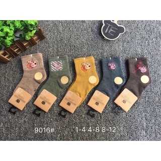 Xả hàng Set 3 - 5 đôi tất hình heo sữa peppa pig ngộ nghĩnh cho bé trai, bé gái. Hàng dày, đẹp