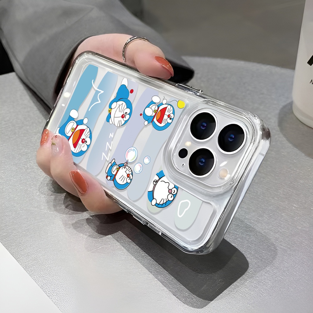 Ốp Điện Thoại Trong Suốt Họa Tiết Hoạt Hình Doremon Cho iphone 14 Pro Max 14 Plus 13 11 12 7Plus X XR XS Max