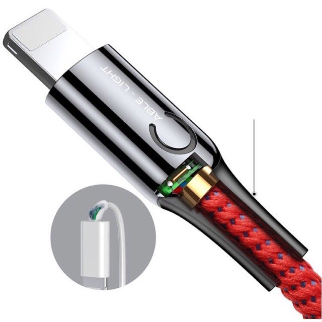 [CHÍNH HÃNG] Cáp sạc Nhanh,Tự Ngắt Baseus C-shaped Light - Bảo hành 12 tháng 1 ĐỔI 1