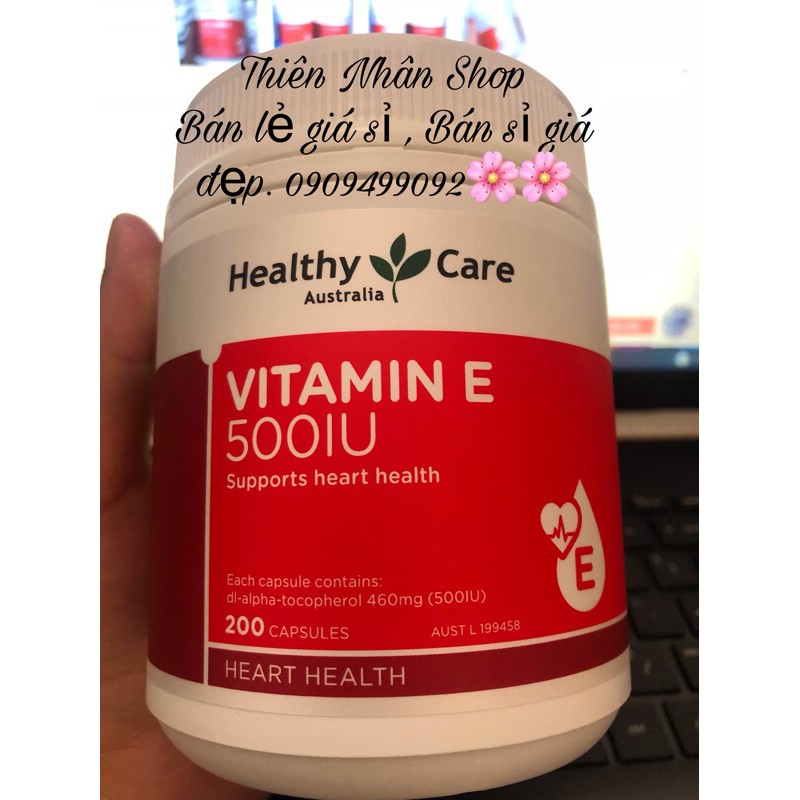 Vitamin E viên uống bổ sung 500 IU Healthy | Thế Giới Skin Care