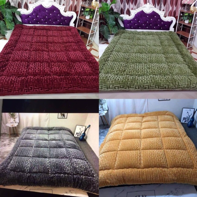 Chăn lông cừu chữ vạn đại hàn hàng nhập khẩu nặng 3,5kg