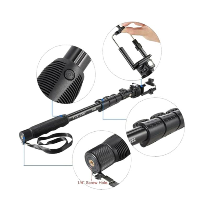 YUNTENG Gậy Tự Sướng YT 1188 Có Kẹp Tiện Lợi | BigBuy360 - bigbuy360.vn