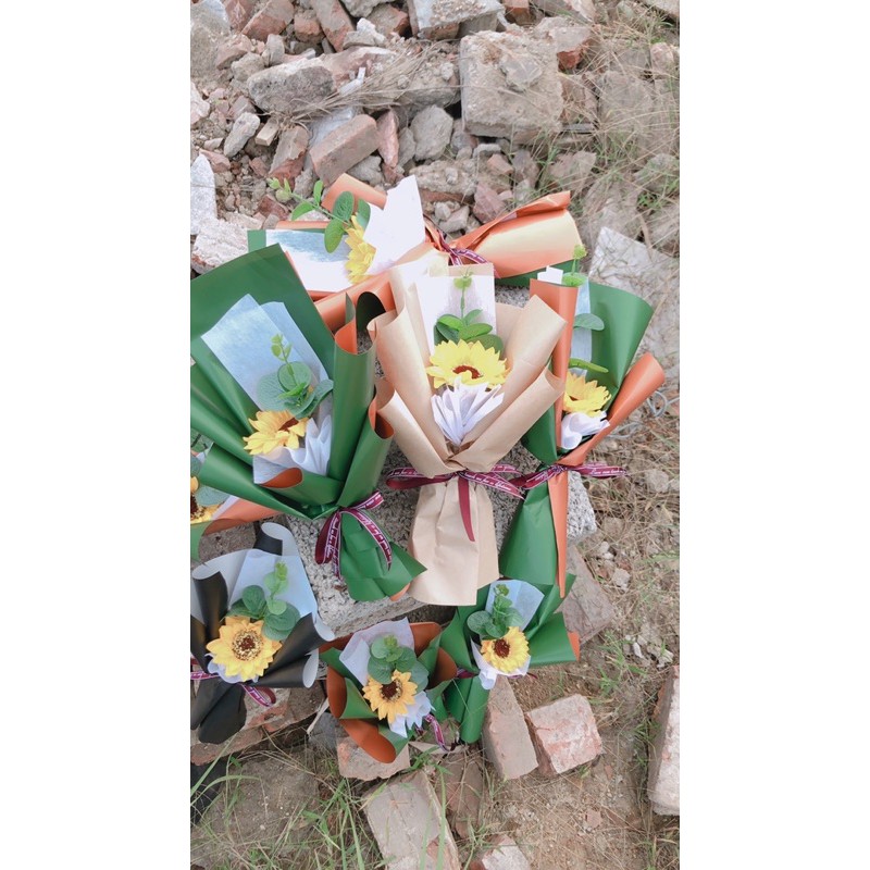 bó hoa sáp hướng dương 1 bông giá sỉ từ 20 bông