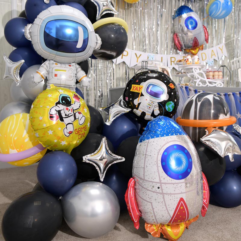 Bong bóng bay lá nhôm hình hành tinh dùng trang trí tiệc sinh nhật