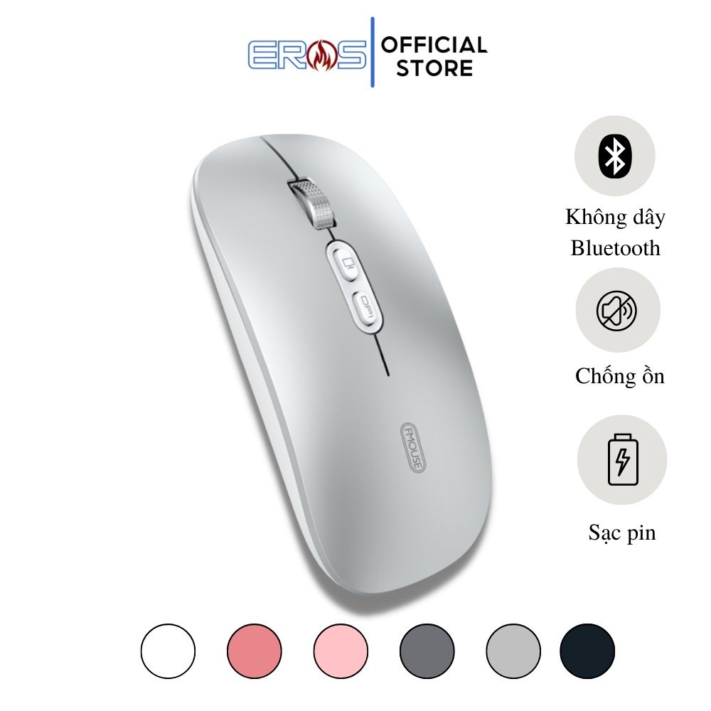 Chuột Không Dây Wireless Bluetooth EROS M103 Tự Sạc Cho Laptop, Laptop Táo, Tablet