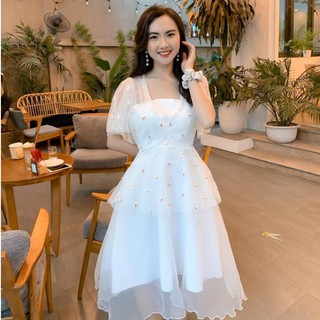 Váy trắng cúc họa my công chúa đi kỷ yếu / đi cưới cúc họa my [GIÁ SỈ]