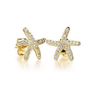 Bông tai cao cấp dát vàng 24K sao biển BT07