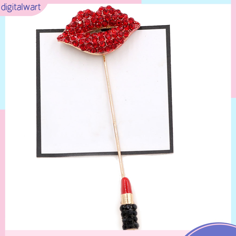 Trâm cài áo hình đôi môi đính đá xinh xắn