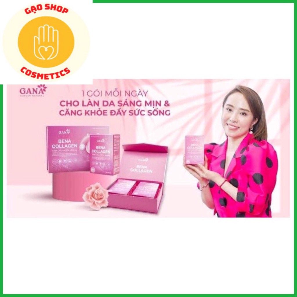 Bena Collagen Gana - Dưỡng Da Trắng Hồng - Xóa Mờ Nám - Trẻ Hóa Da - Hộp 30 gói