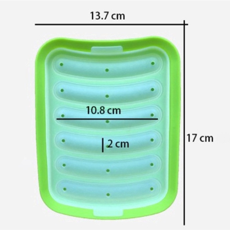 Khuôn silicone làm xúc xích cho bé