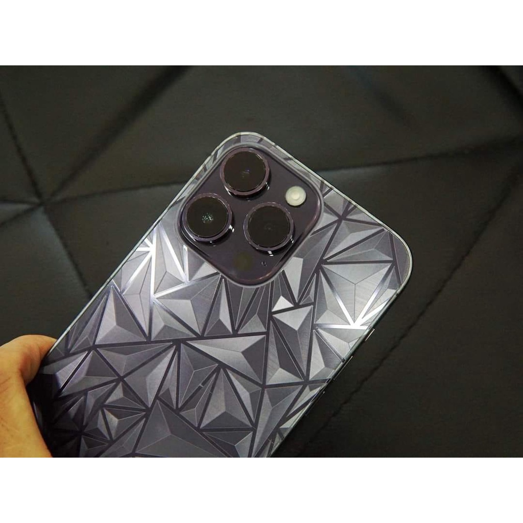 Miếng dán PPF kim cương 4D iPhone 14 Pro Max / 13 Pro Max / 12 Pro Max / 11 Pro Max,... mặt lưng full viền