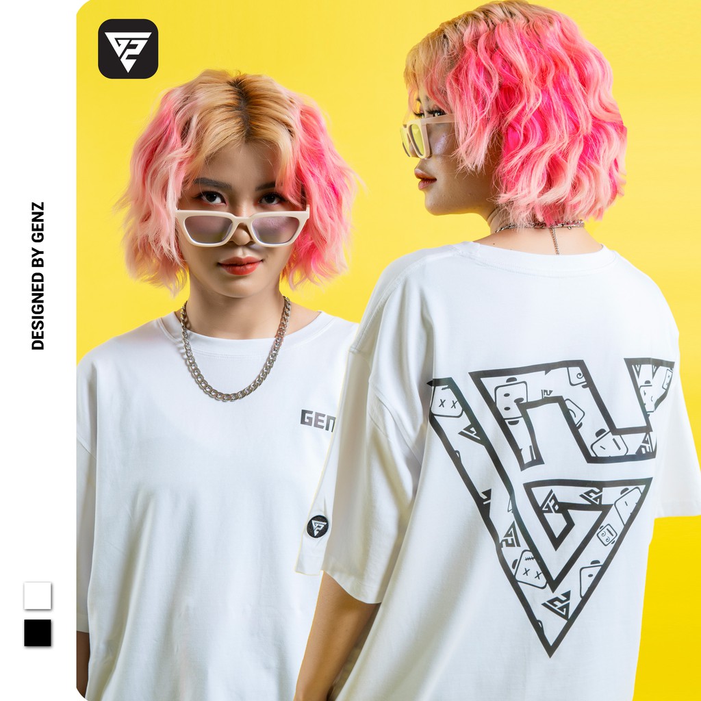 Áo thun phản quang GENZ phông Unisex nam nữ Cotton oversize form rộng | BigBuy360 - bigbuy360.vn