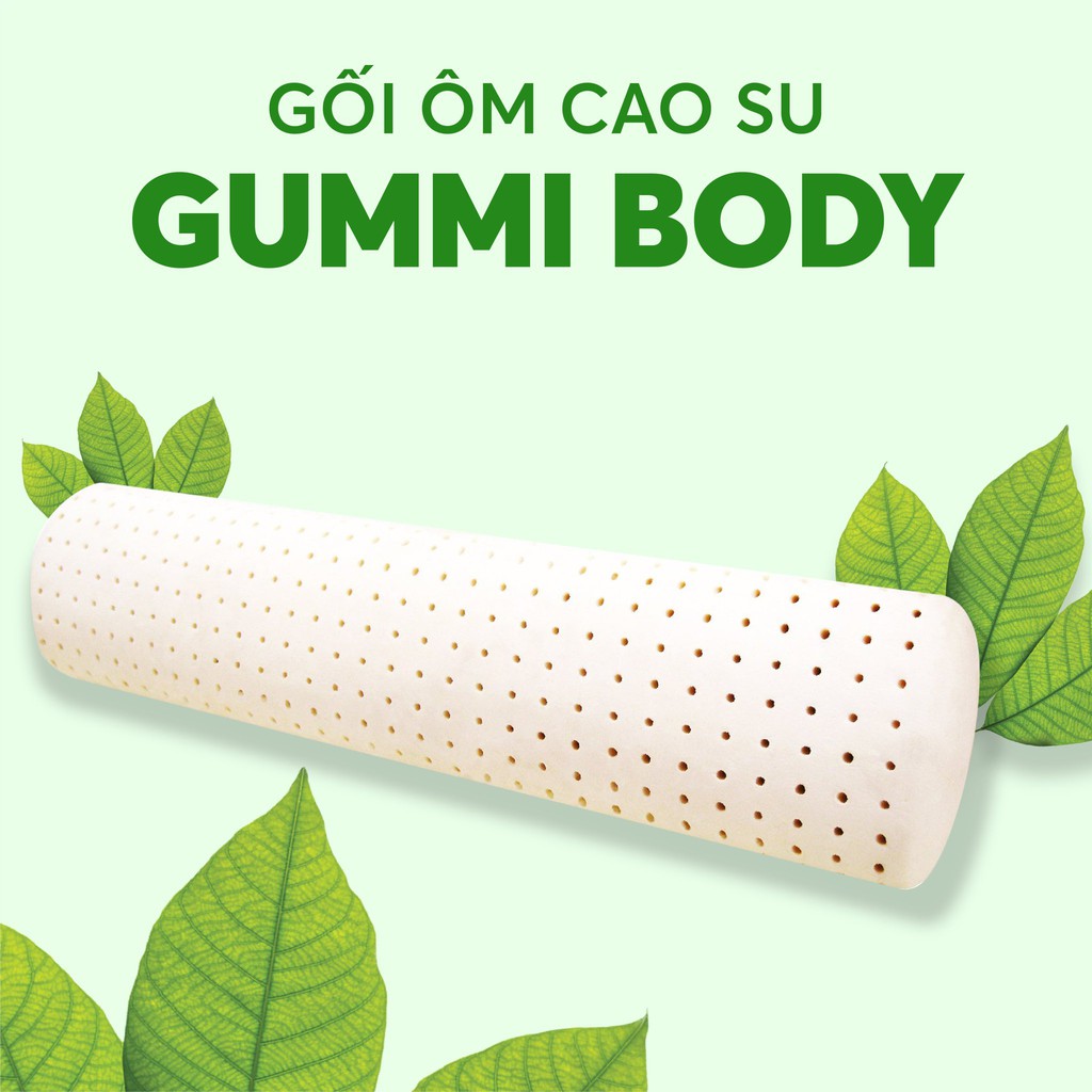 Gối ôm Cao su Gummi Body 20*100*20 cm 100% cao su thiên nhiên kháng khuẩn khử mùi bảo hành bởi Vua Nệm