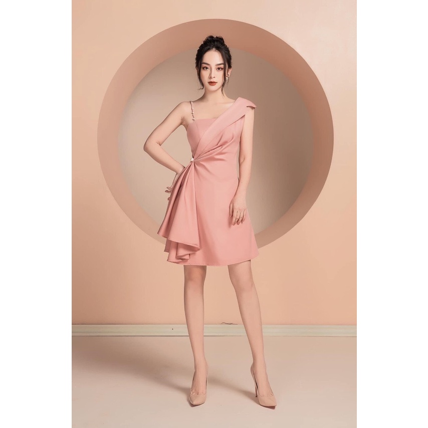 LAYLA'S DRESS BY CHAMS- Đầm Xoè Một Dây Nhún Eo Ngọc