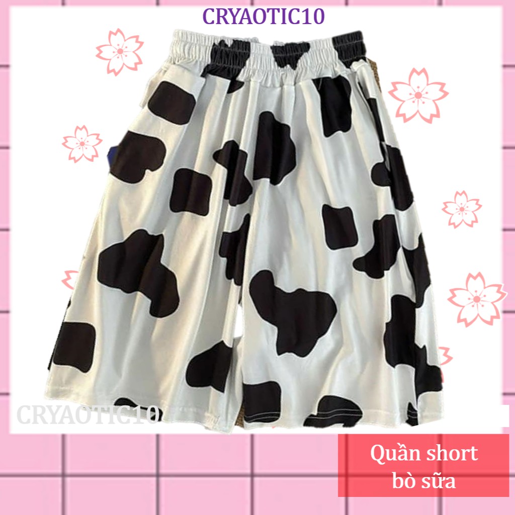 Quần short bò sữa milk cow short unisex Cryaotic10