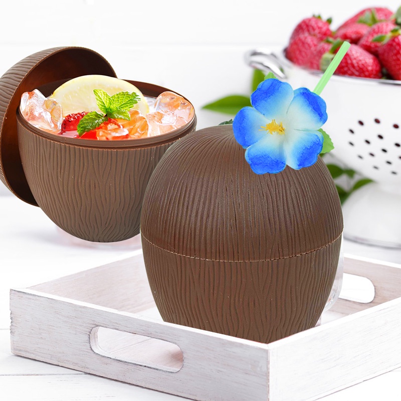 Bộ 12 Ly Uống Nước Hình Quả Dứa Phong Cách Hawaiian