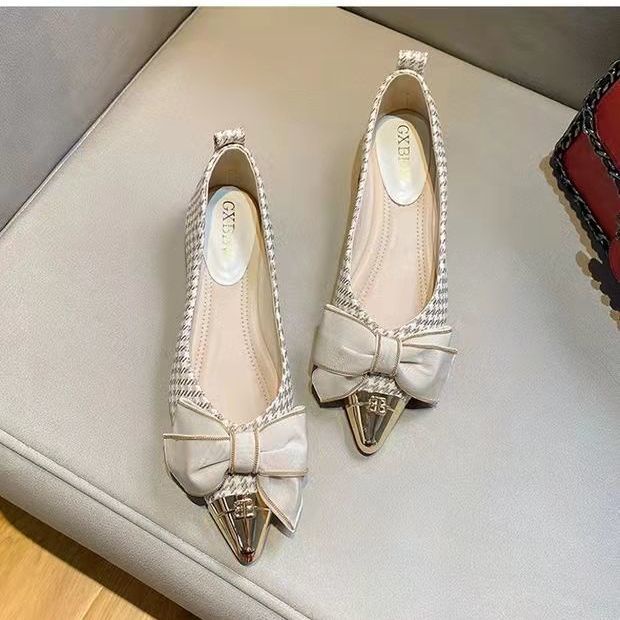 Giày Búp Bê Đế Mềm Đính Nơ Phong Cách Hàn Quốc Cho Nữ