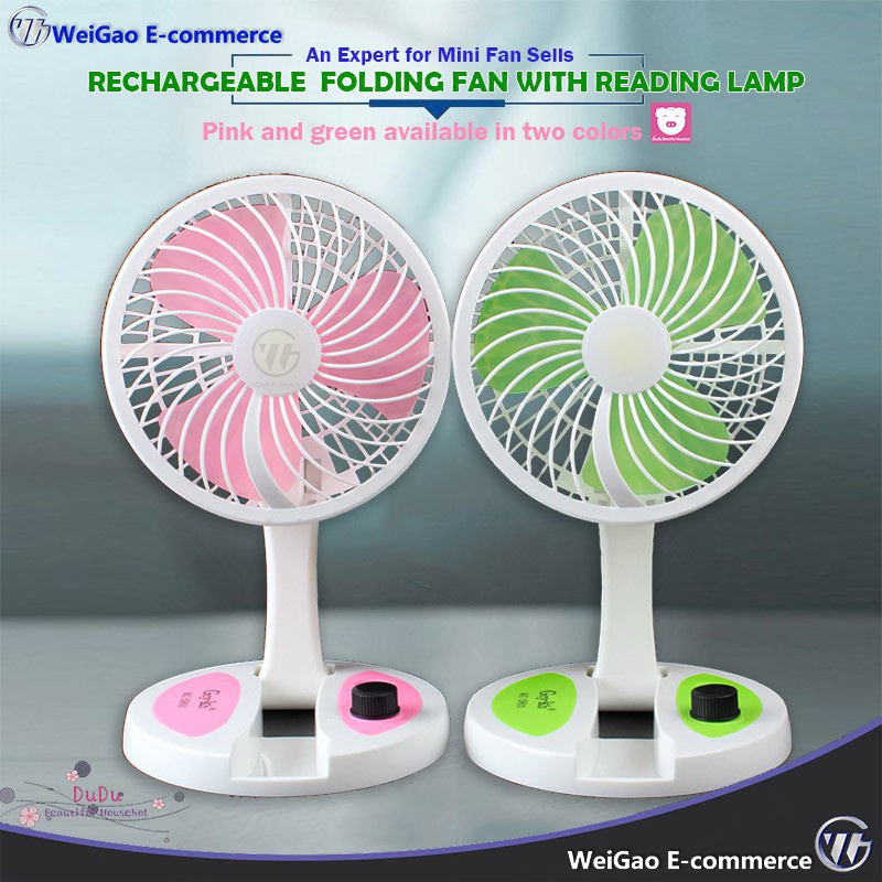 (KC-5811)Quạt Tích Điện Gấp Gọn Size To Có Đèn Led - Hàng Mới Về