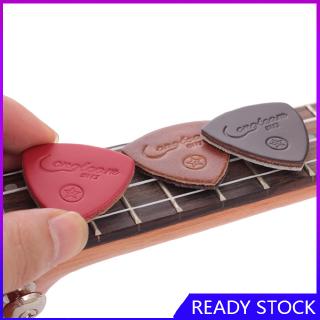 3 Pcs Guitar Picks Pickup Leather Guitar Picks for Ukulele Guitar Banjor Random Color