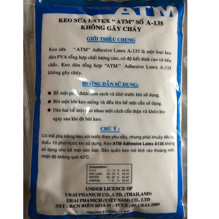 KEO SỮA ATM 1kg nguyên liệu làm Slime