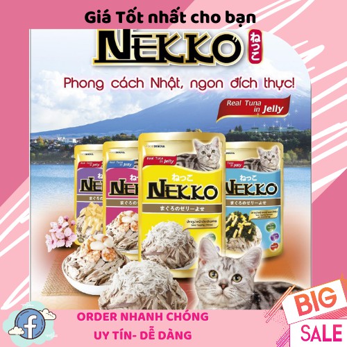 [HỎA TỐC] Pate cho mèo NEKKO JELLY, CREAMY, GRAVY 70g nhiều vị - Smile Pet Shop