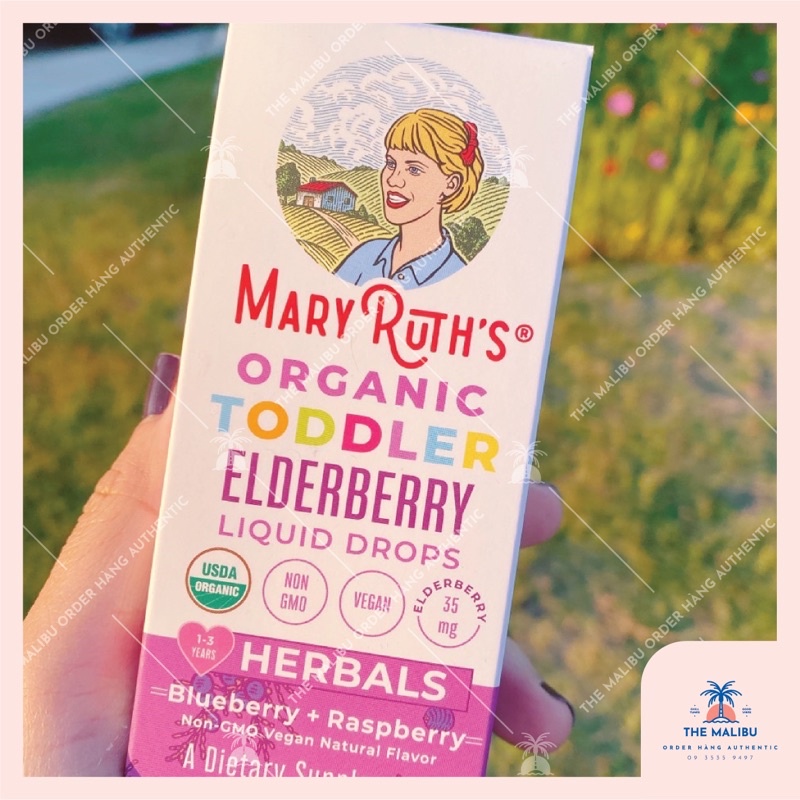 Vitamin tổng hợp hữu cơ Mary Ruth's Organic Elderberry 30ml nhập Mỹ