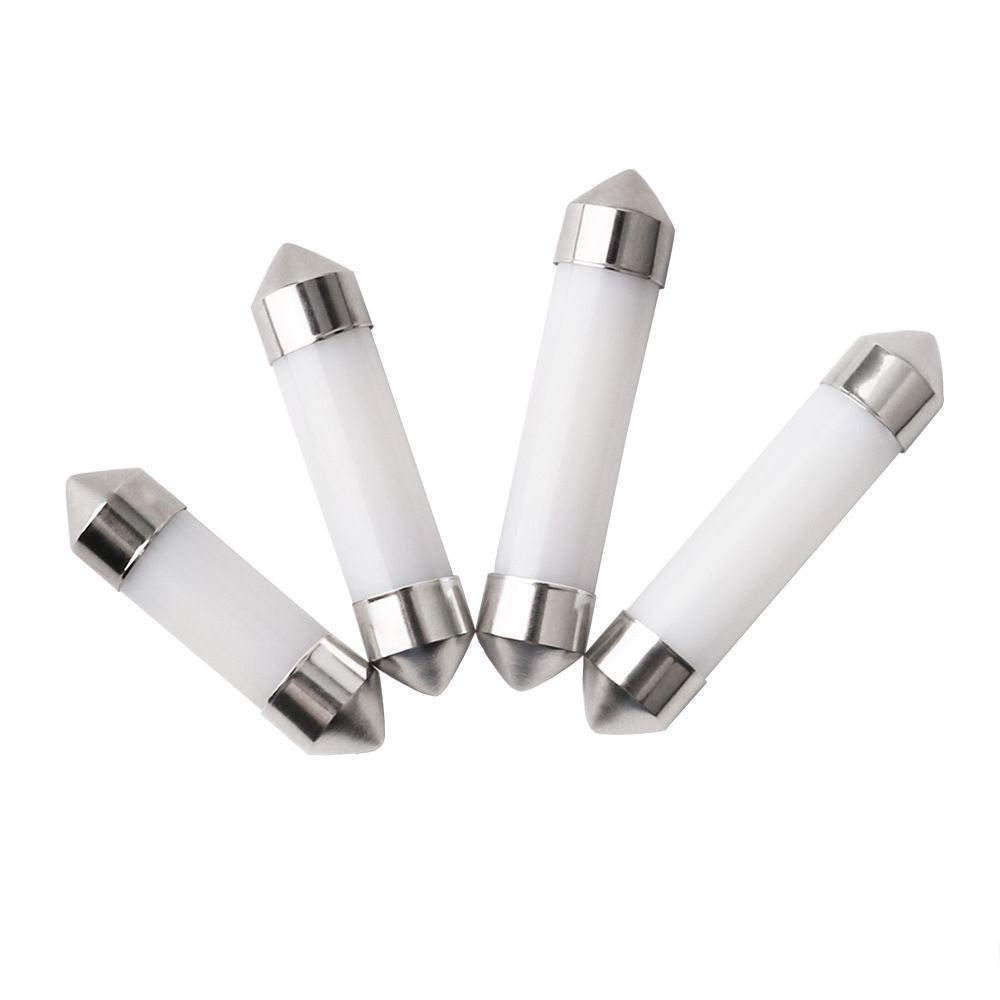 Bộ 2 Đèn Led Cob 31mm Ánh Sáng Trắng 36mm Gắn Biển Số Xe Hơi