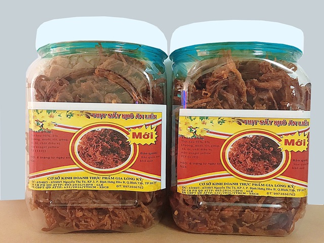 COMBO 500g Gà khô lá chanh + 500g heo khô cháy tỏi