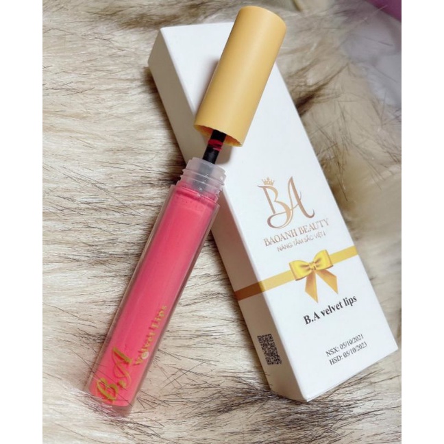 Son nắp vàng  Son kem cao cấp B.A Beauty tặng kèm ủ môi