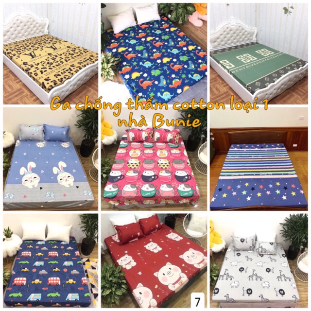 [Freeship 50k - Loại 1] Ga chống thấm cotton hàng siêu đẹp được chọn mẫu