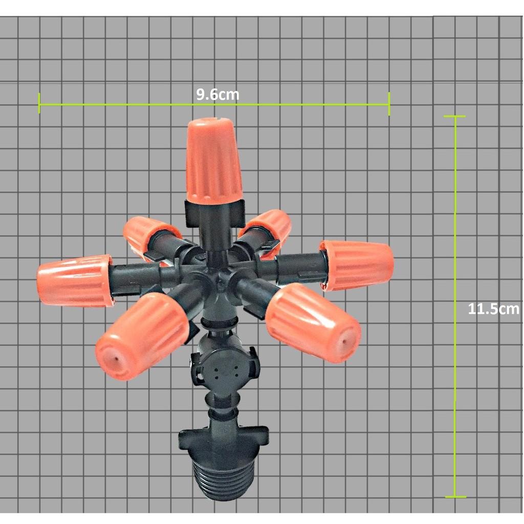 [SIÊU XỊN] Vòi phun sương tưới cây 7 mắt  [HÀN QUỐC] điều chỉnh phun 7 hướng, không có điểm mù
