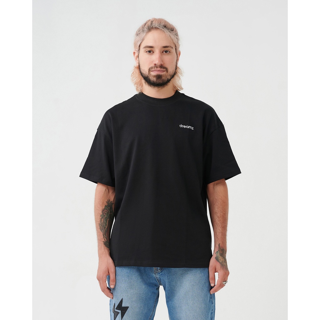 Áo Thun oversized DreamZ SIGNATURE LOGO - BLACK