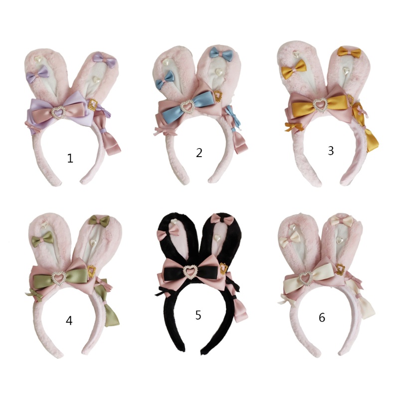 Băng Đô Cài Tóc Hình Tai Thỏ Dễ Thương Cho Nữ