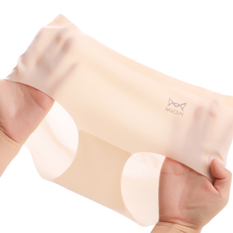 Hộp 3 quần lót nữ Miiow kháng mùi kháng khuẩn thun lạnh siêu mỏng boxer chun đúc