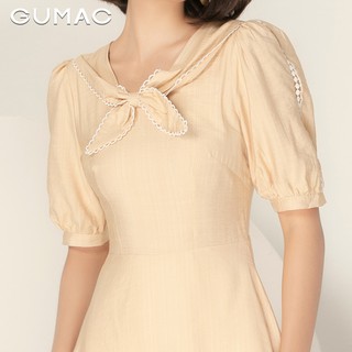 Đầm nữ cổ nơ đăng ten DA965 GUMAC