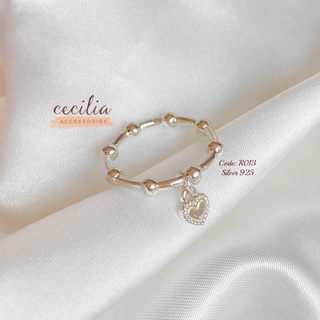 Nhẫn vàng trái tim công chúa R001
