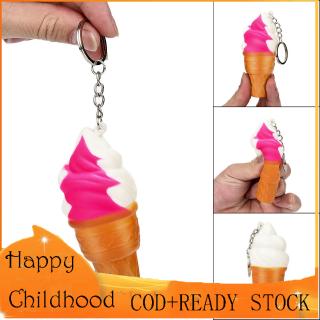 Đồ chơi bóp Squishy hình kem ốc quế dễ thương 9.5CM