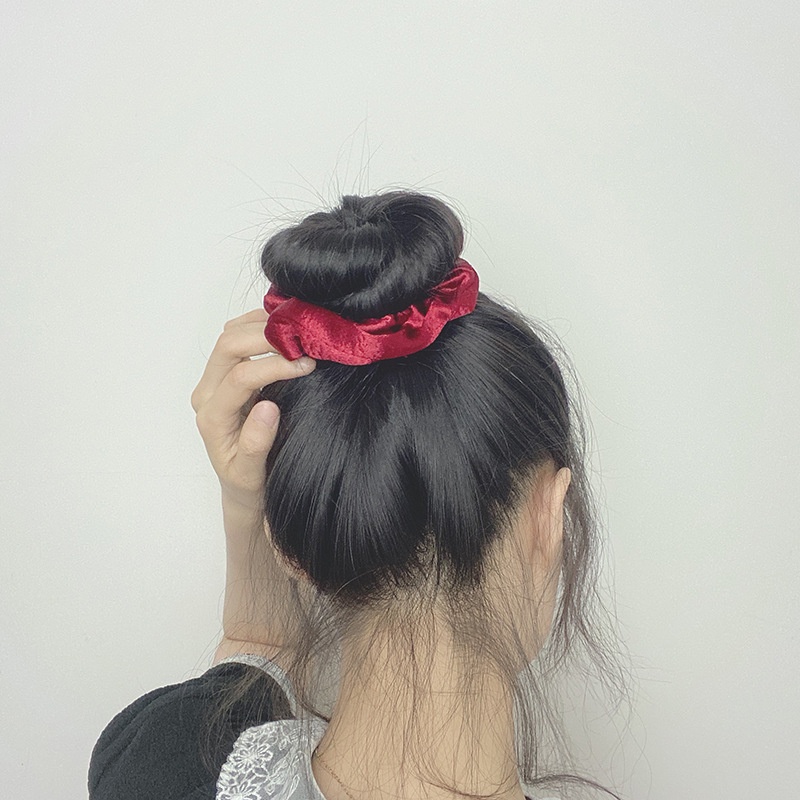 Cột tóc scrunchies vải phi bóng nữ xinh cute CT05