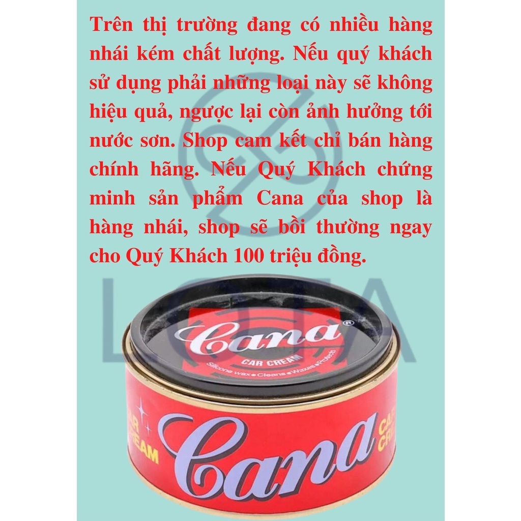Cana hũ lớn 200g, dung dịch đánh bóng bề mặt, xóa vết xước sơn xe ô tô xe máy, Cà na chính hãng loại tốt, car cream