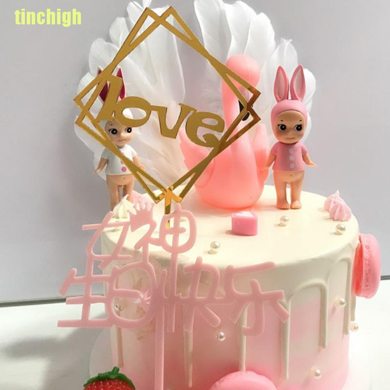 1 Topper Trang Trí Bánh Kem Sinh Nhật Với Màu Vàng