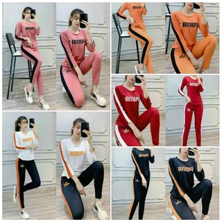 HARA Bộ cotton nữ dài tay, bộ đồ nữ quần dài mặc nhà